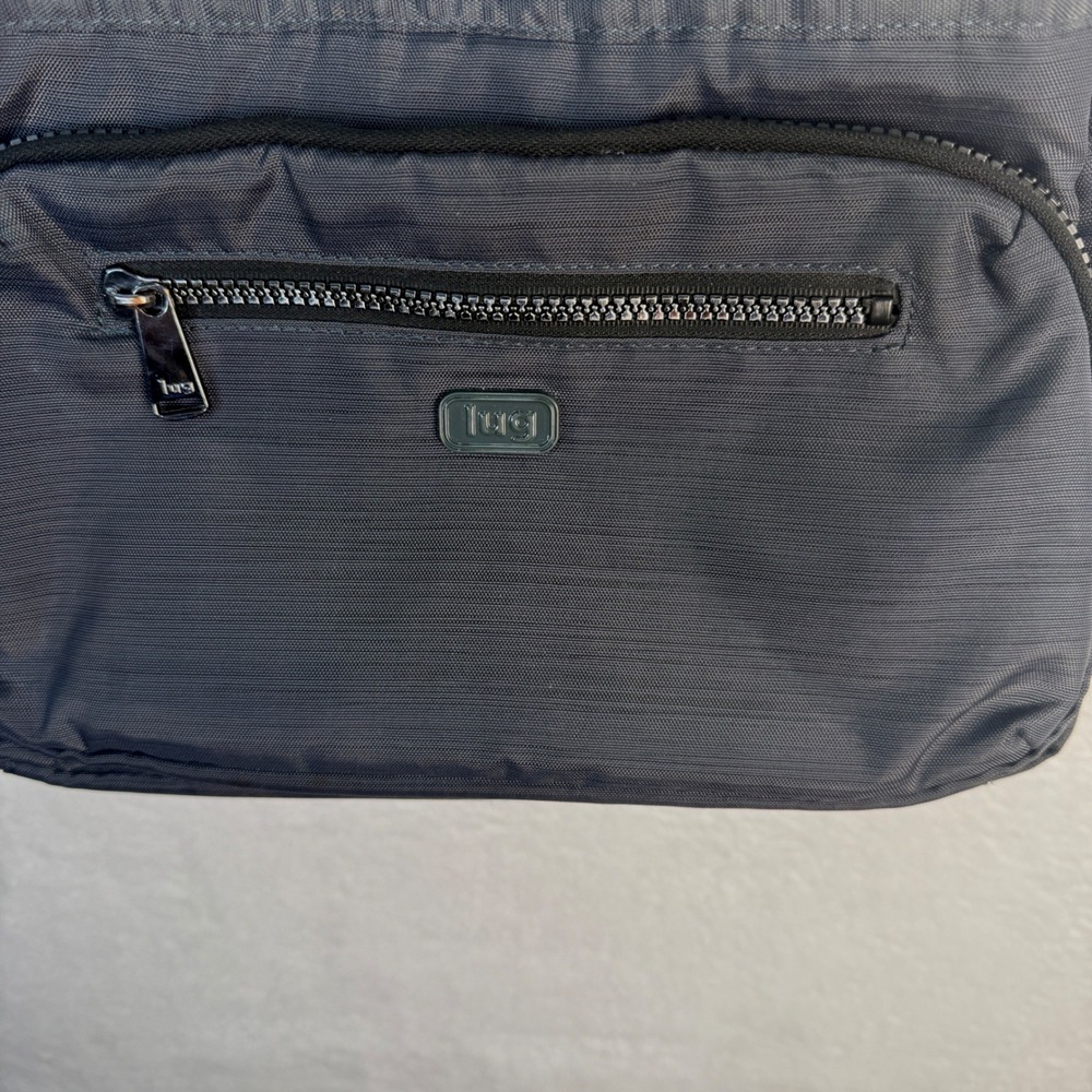 Lug Infinity Shimmy Crossbody Bag Charcoal Gray RFID Purse Pocket Organizer - Picture 3 of 15